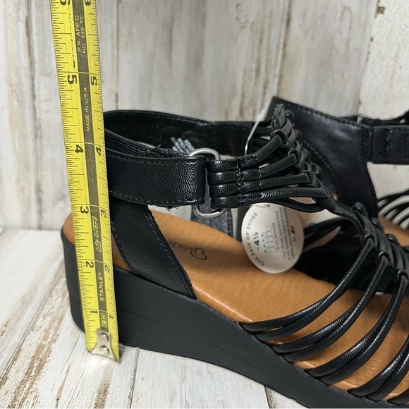 Baretraps® Cageny Casual Strappy Wedge Sandal Black 787772-J Women’s Size 6 - Picture 4 of 9